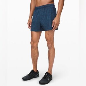 Lululemon Surge Short 4" *Lined in Heather Allover Iron Blue True Navy